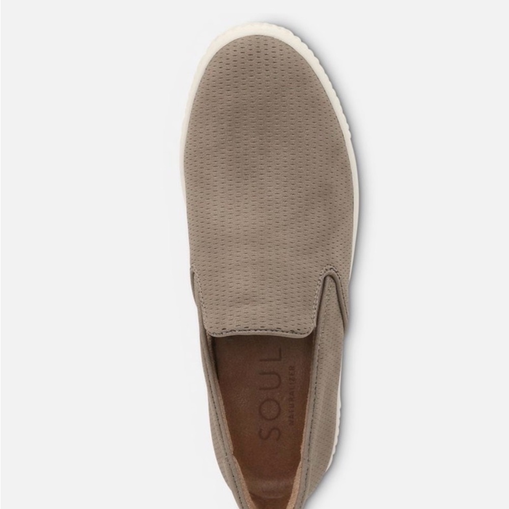 SOUL Naturalizer Slip-On Platform Sneakers Taupe Comfort Shoes